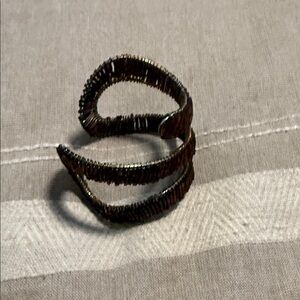 Textured Brown Wrap Bracelet